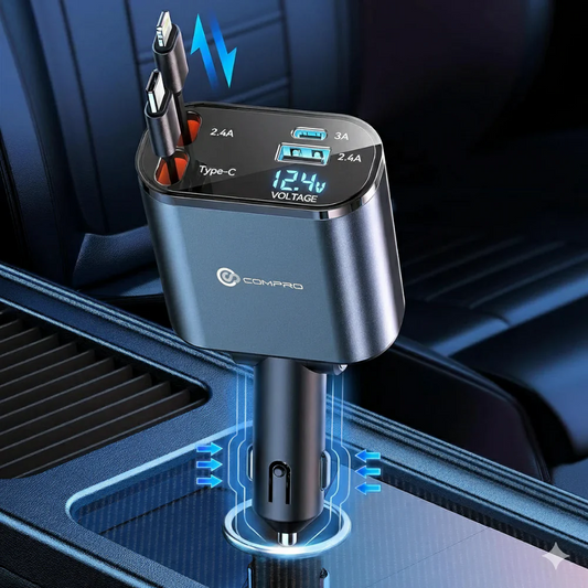 Hovlex™ 4-In-1 Retractable Car Charger